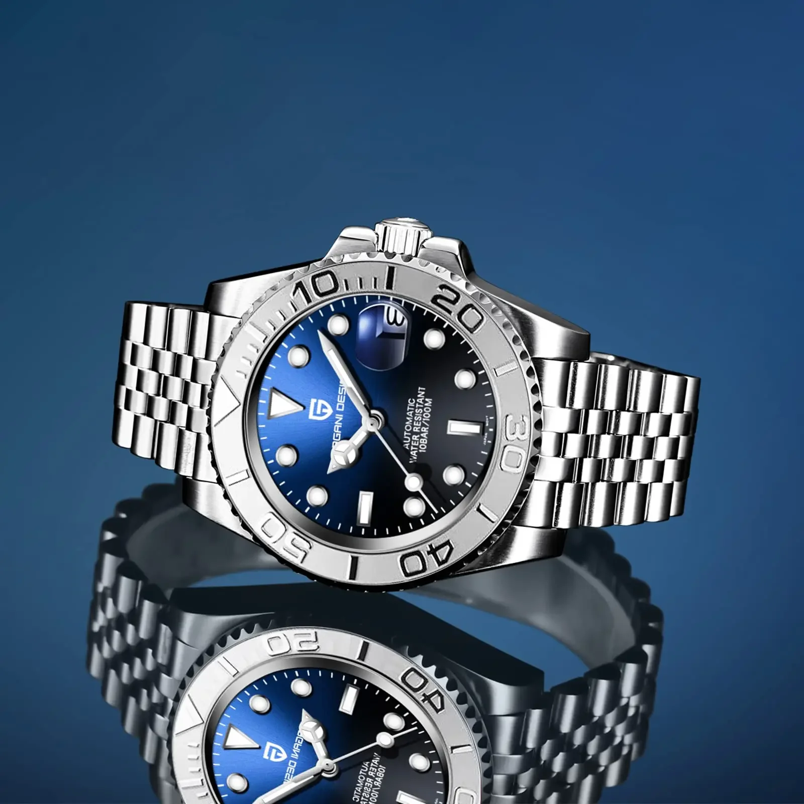 Cascadia 40 watch on a desk with a laptop