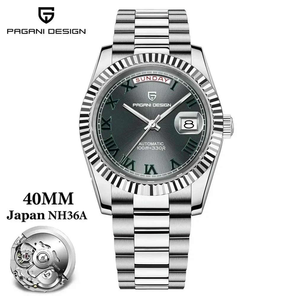 PAGANI DESIGN New40mm Week Calendar Type Watch front view