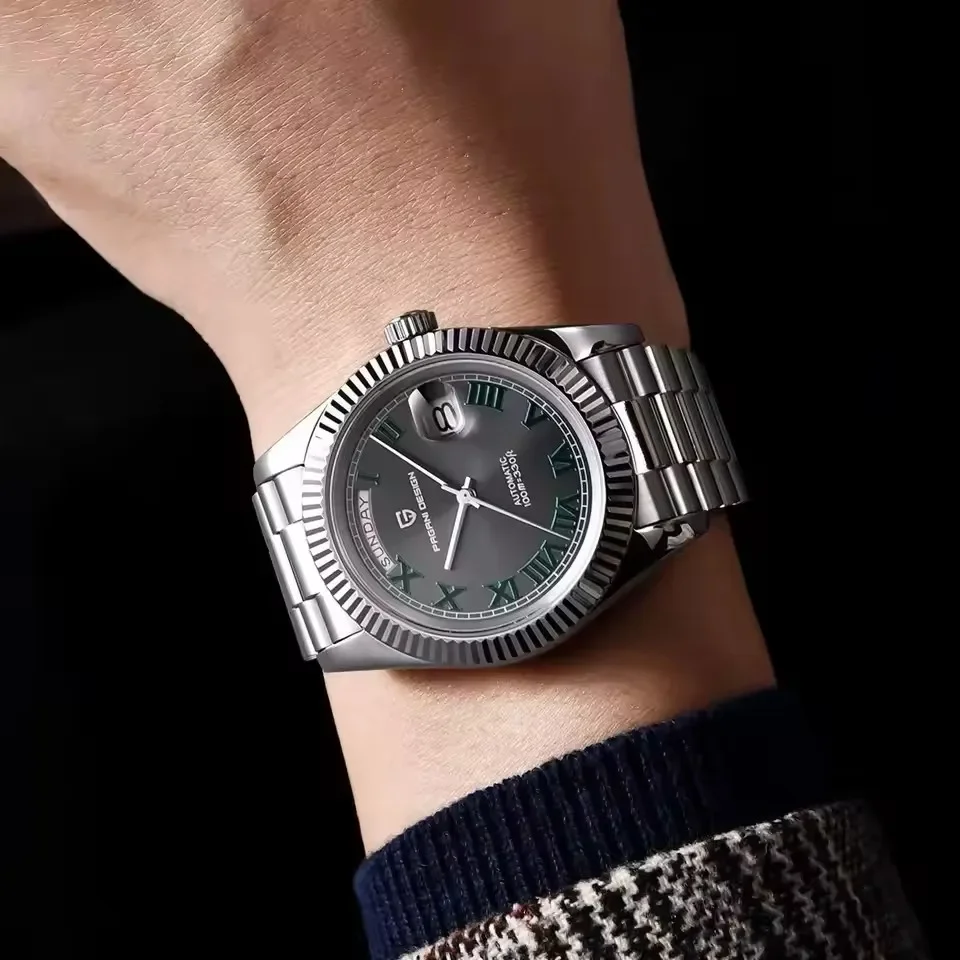 PAGANI DESIGN New40mm Week Calendar Type Watch with calendar feature