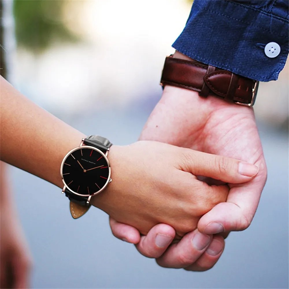 HANNAH MARTIN Brand Japan Quartz Movement Men Waterproof Wrist Watches Fashion Luxury Ultra Thin Nylon Creative Ladies Watches