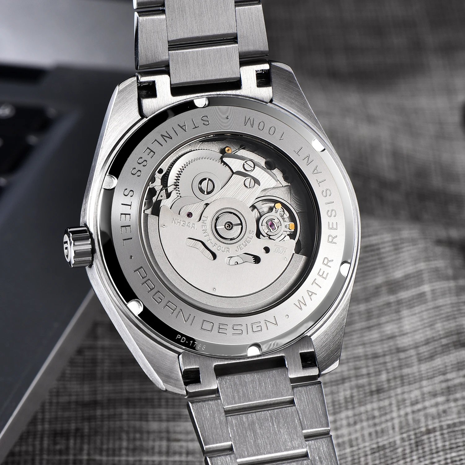 2024 New PAGANI DESIGN GMT Men's Watches NH34A Mechanical Watch For Men Automatic Wristwatch Luminous Dial Sapphire Reloj Hombre