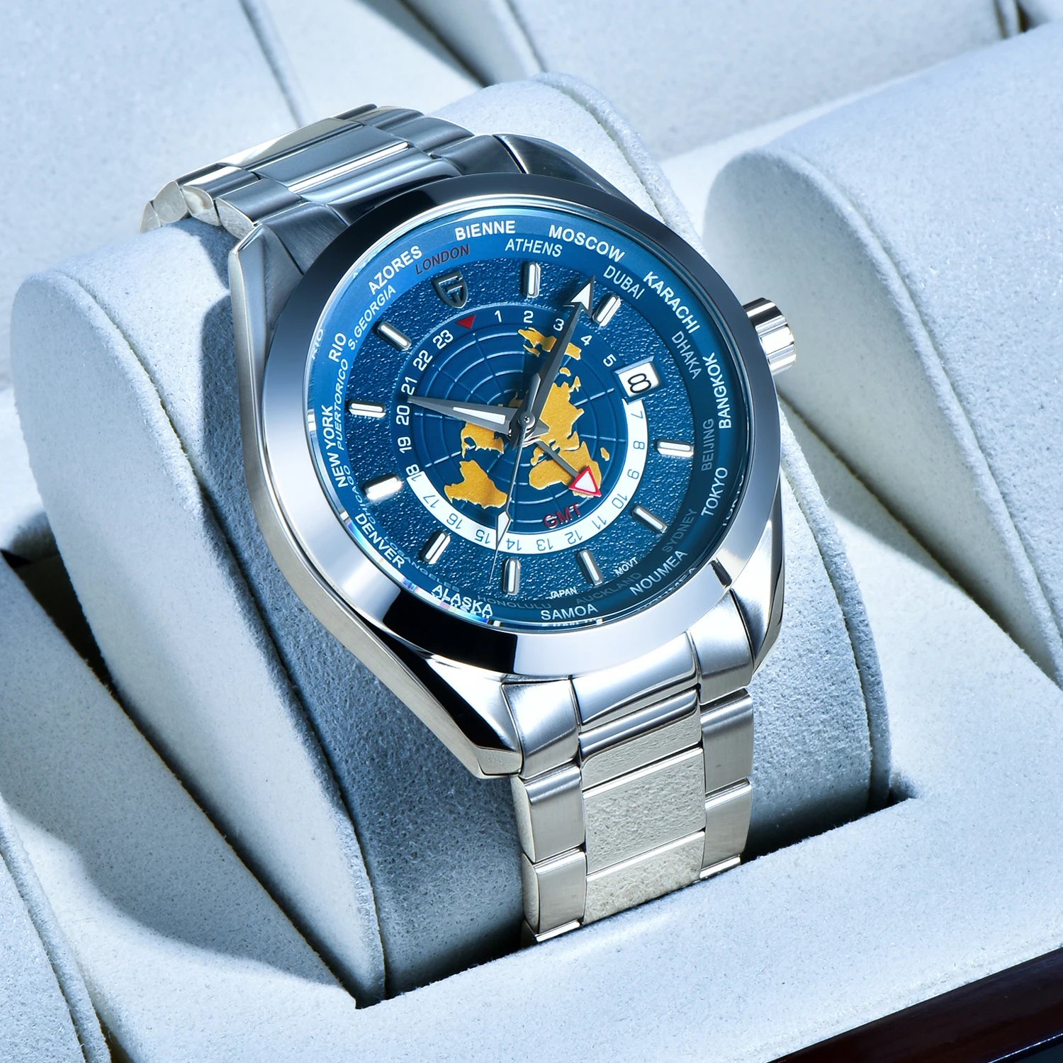 2024 New PAGANI DESIGN GMT Men's Watches NH34A Mechanical Watch For Men Automatic Wristwatch Luminous Dial Sapphire Reloj Hombre