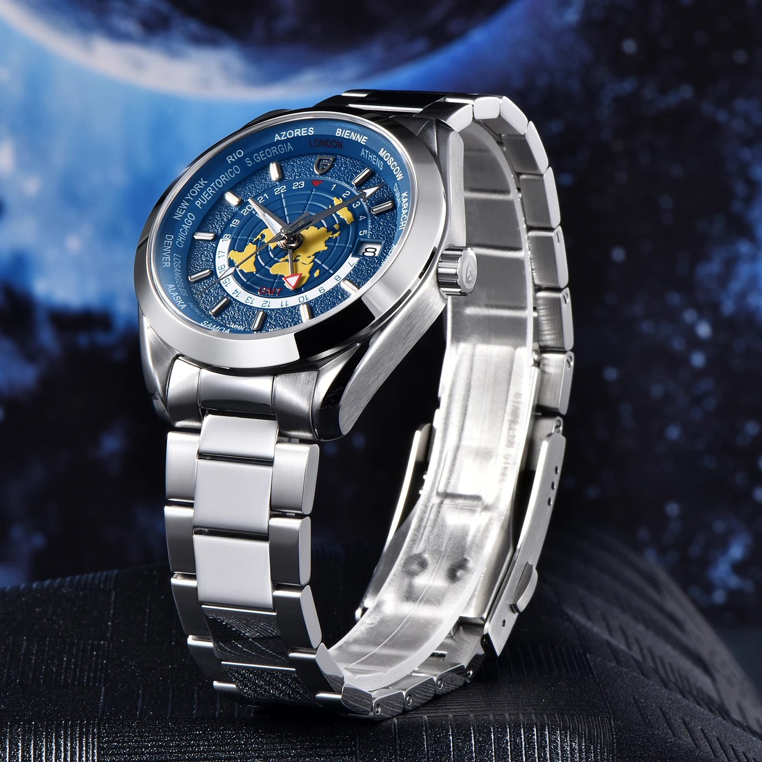 2024 New PAGANI DESIGN GMT Men's Watches NH34A Mechanical Watch For Men Automatic Wristwatch Luminous Dial Sapphire Reloj Hombre