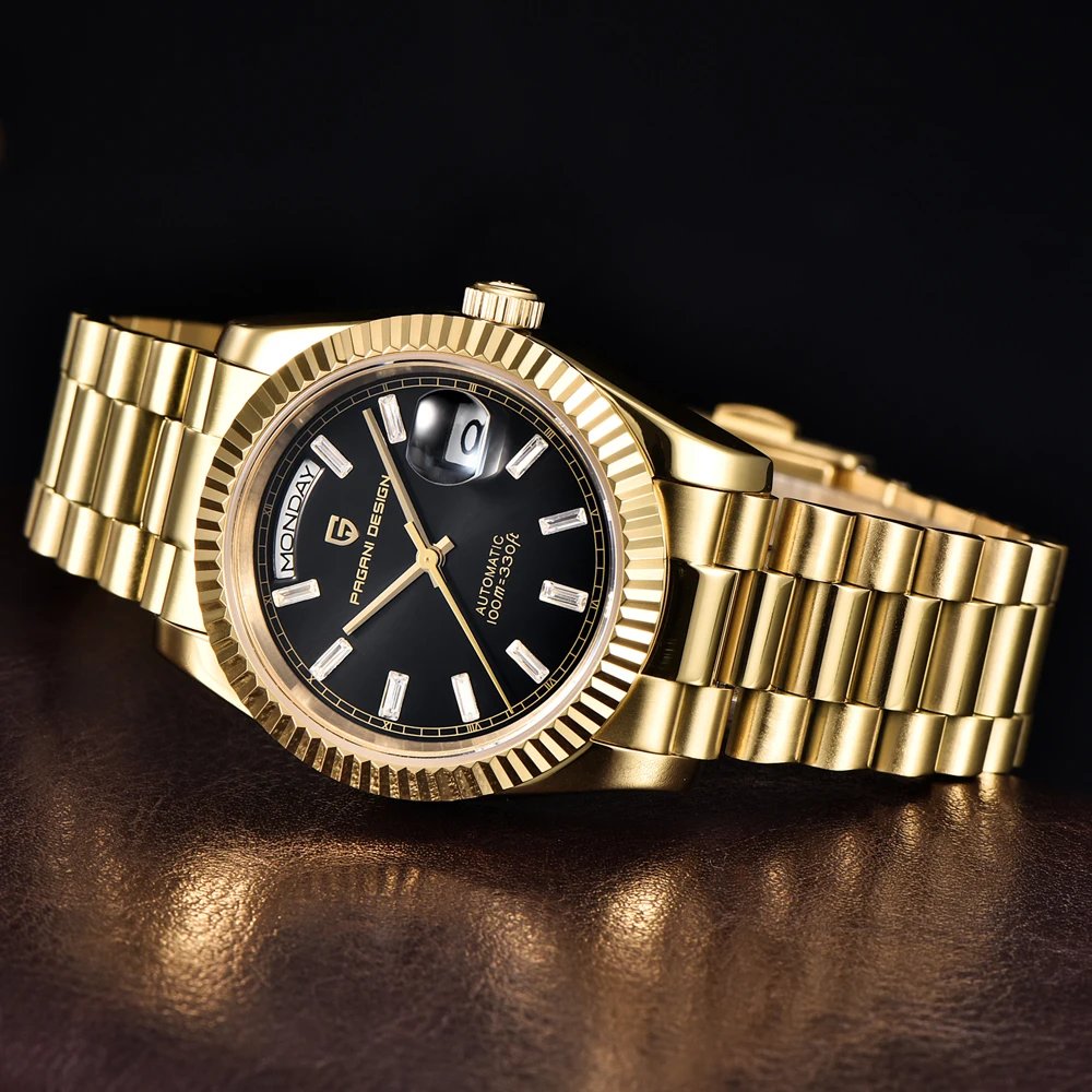 2025 New PAGANI DESIGN DD36 Mens Mechanical Watches Gold Luxury Automatic Watch For Men AR Sapphire Mirror Waterproof Gift Clock