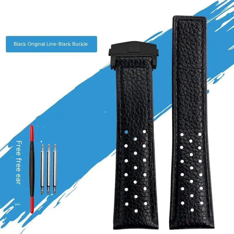 Men's Genuine Leather Watch with Accessories For Tag Heuer Monaco Watchband CAW211M 211P CAW211R 211T Strap 22mm Breathable Soft