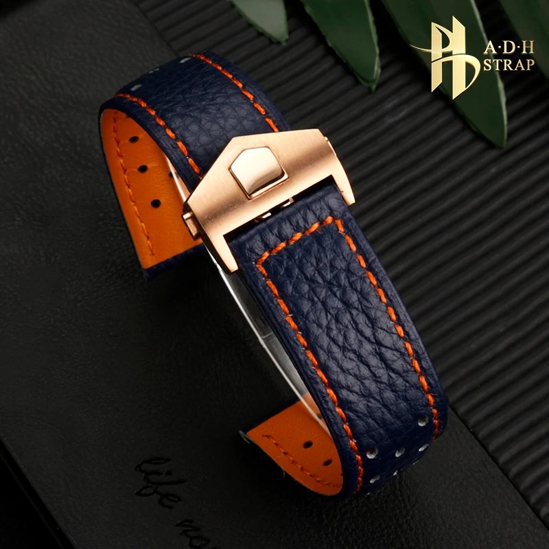 Men's Genuine Leather Watch with Accessories For Tag Heuer Monaco Watchband CAW211M 211P CAW211R 211T Strap 22mm Breathable Soft