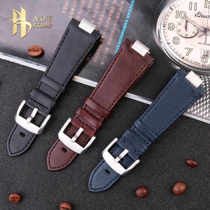 For Tissot 1853 PRX Series T137.410A T137407A Cow Leather Watch Strap T137 Accessories Waterproof Male Interface 12mm For Men