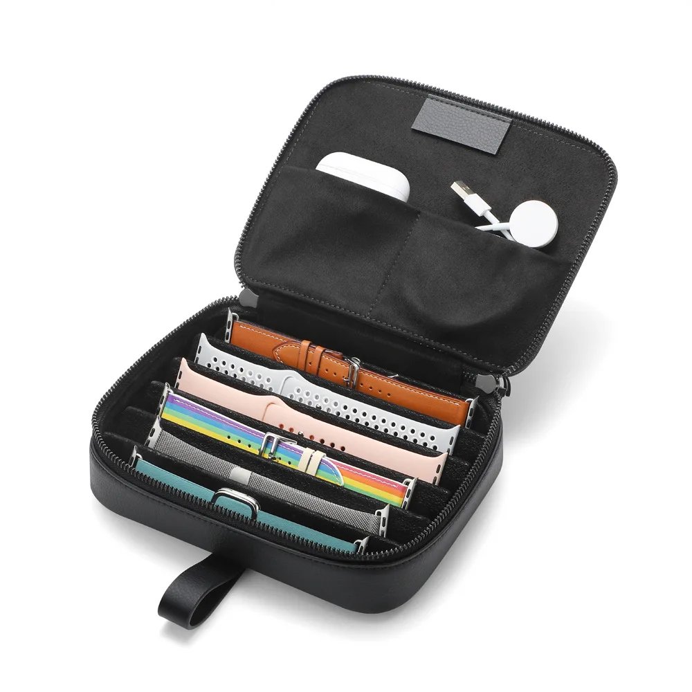 Organizer Box For Apple watch band Packaging Watchband bag Accessories Portable travel Luxury Watch Strap Organizer Storage Case