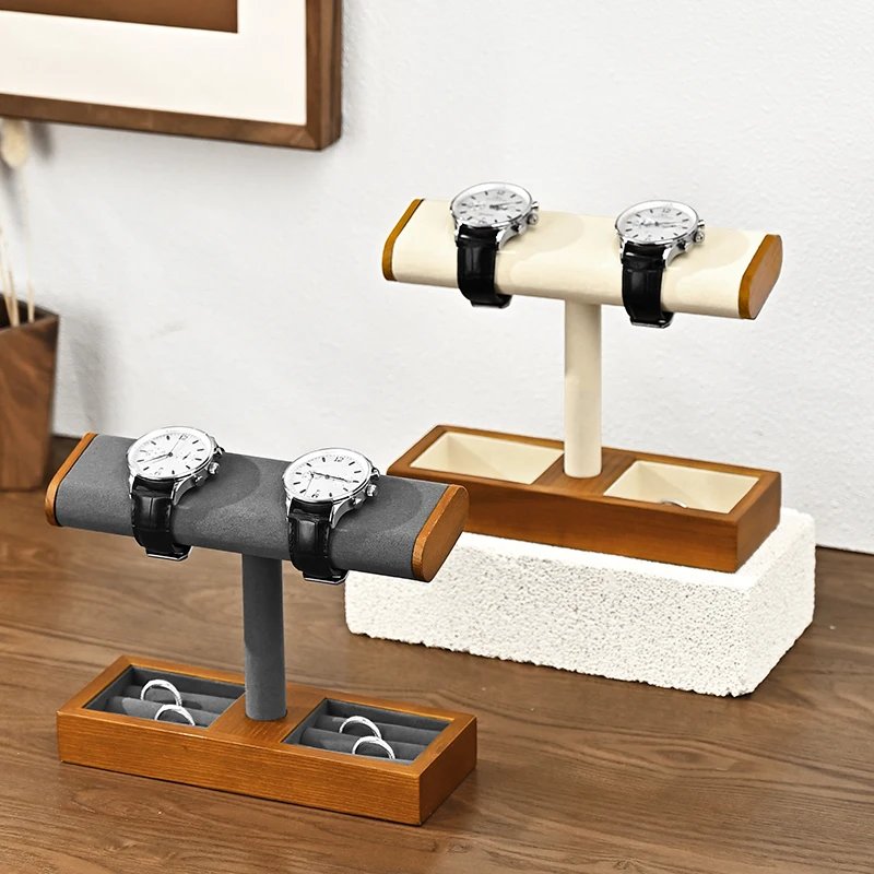 Oirlv Wooden Jewelry Organizer Watch Display Stand Necklace Bracelet Rings Storage Rack Jewelry T-bar Holder Showcase Props Oirlv Wooden Jewelry Organizer Watch Display Stand Necklace Bracelet Rings Storage Rack Jewelry T-bar Holder Showcase Props