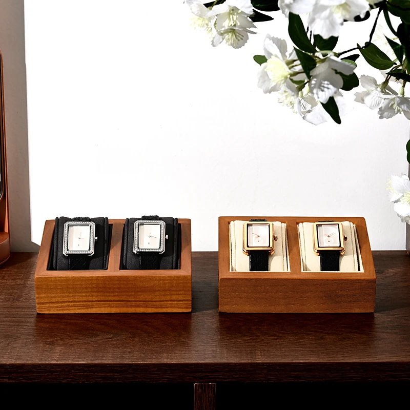 Oirlv Retro Solid Wooden Watch Holder Bracelet Bangle Rack Watch Display Stand Storage Jewelry Organizer Retail Shop Showcase