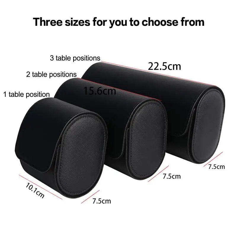 Luxury Watch Box - 1/2/3 Slot PU Leather Watch Case Velvet Display Holder with Soft Lining Business Travel Organizer