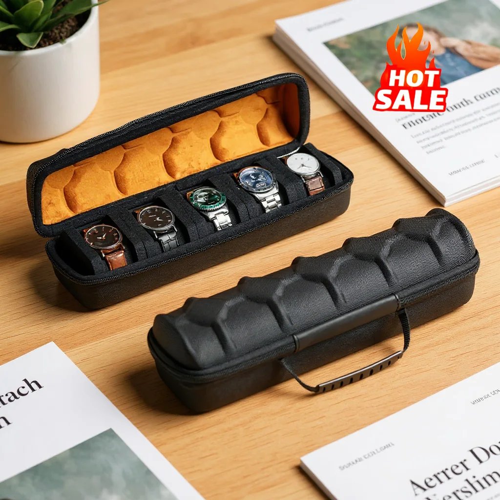 Watch Box Organizer For Men or Women Watch Travel Case Portable Storage Watch Display Holder for Wristwatches and Smart Watches