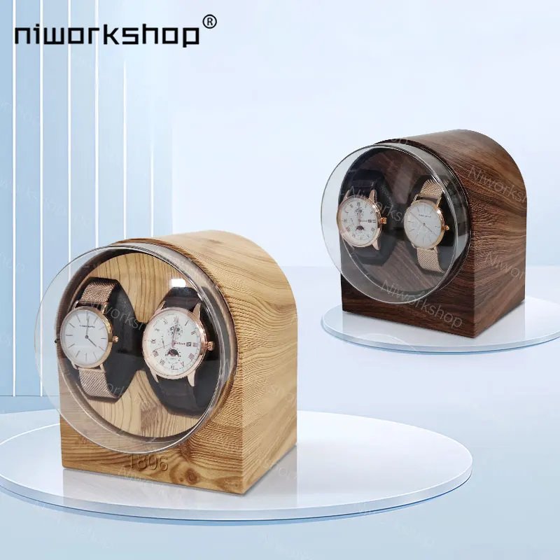 1pc Niworkshop Automatic Watch Winder, 2 Slots Watch Storage Case with Quiet Motor, Soft Pillows for Men’s And Women’s Watches 1pc Niworkshop Automatic Watch Winder, 2 Slots Watch Storage Case with Quiet Motor, Soft Pillows for Men's And Women's Watches