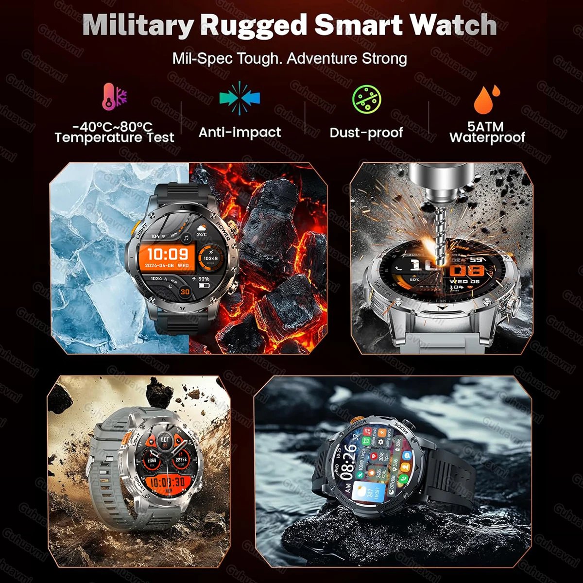 2025 New Military T-Rex 3 Ultra 1000mAh Battery Smart Watch 5ATM Waterproof Flashlight Heart Rate Sports tracker Smartwatch Men 2025 New Military T-Rex 3 Ultra 1000mAh Battery Smart Watch 5ATM Waterproof Flashlight Heart Rate Sports tracker Smartwatch Men