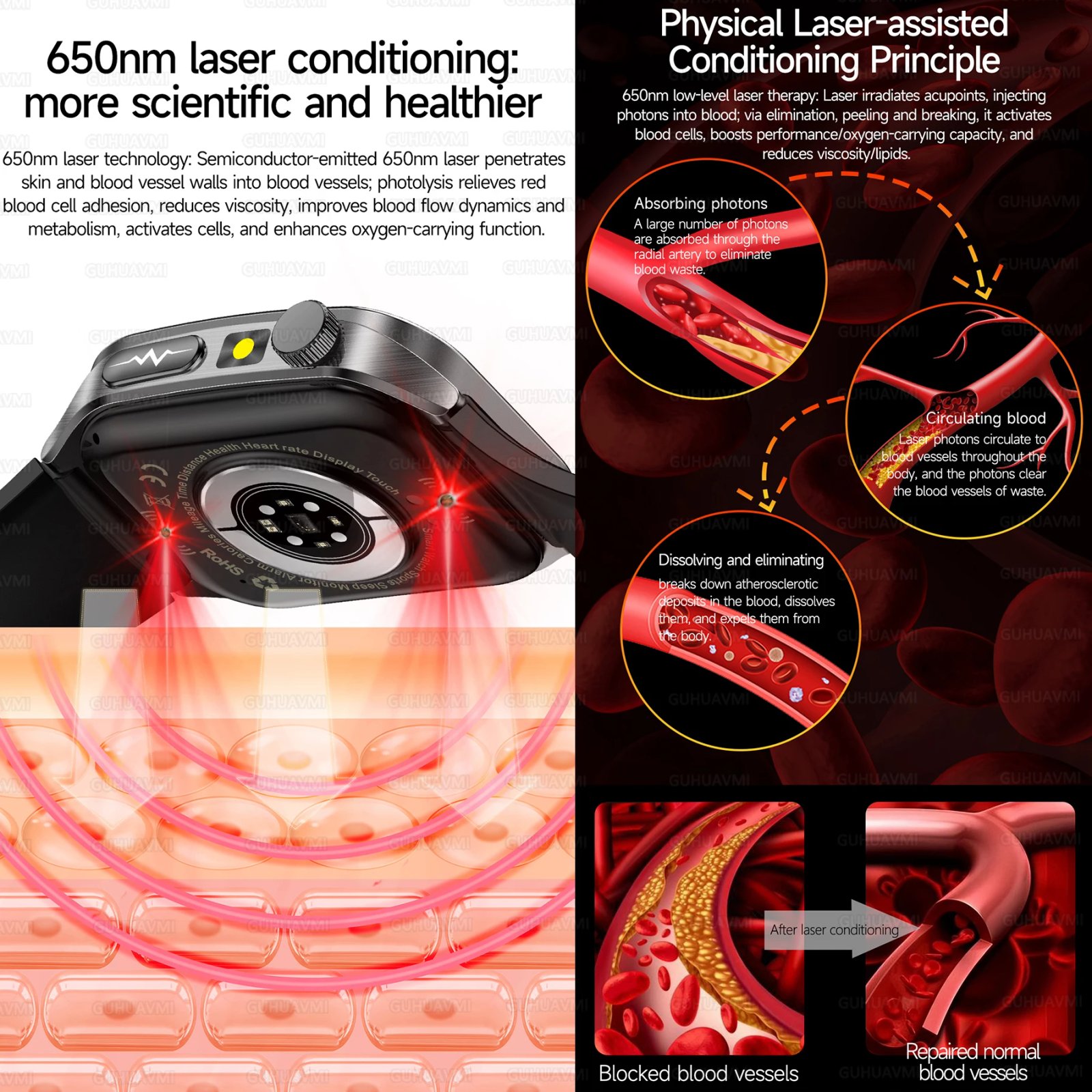 2025 Laser Treatment Three High SmartWatch 1.95