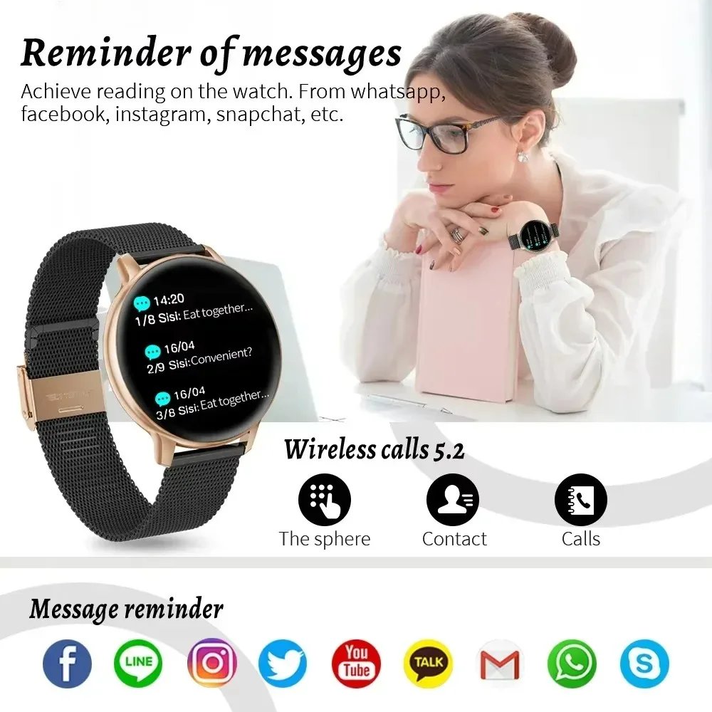 Xiaomi Bluetooth Call Smart Watch Women Custom Dial Steel Watches Men Sports Fitness Tracker Heart Rate Smartwatch For Android