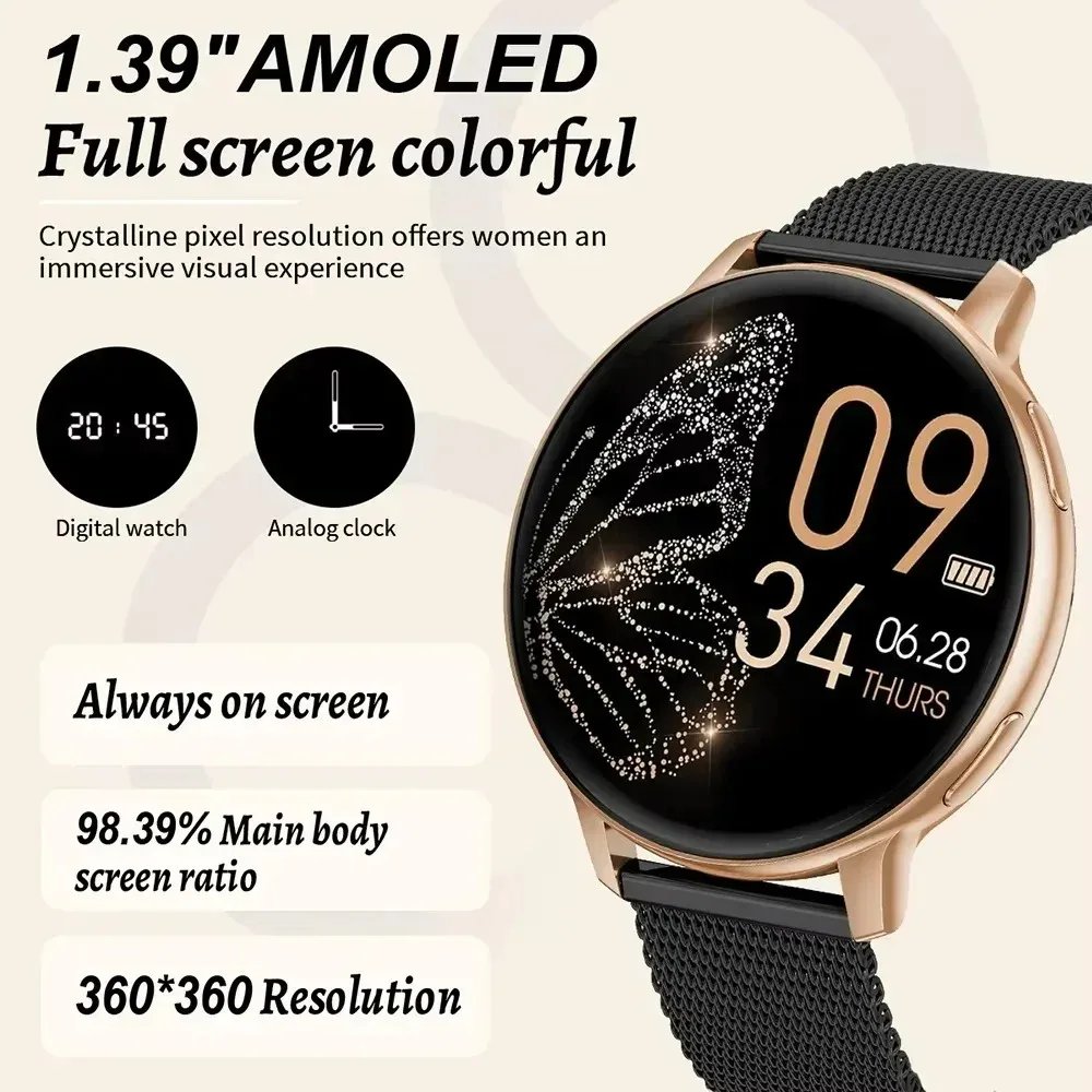 Xiaomi Bluetooth Call Smart Watch Women Custom Dial Steel Watches Men Sports Fitness Tracker Heart Rate Smartwatch For Android