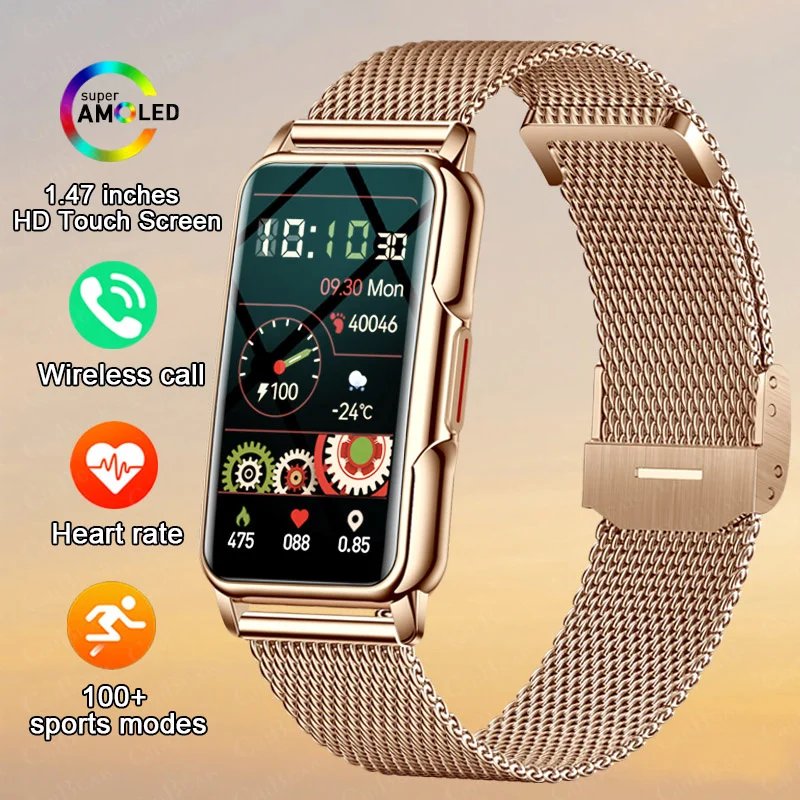 For Android IOS Smart Bracelet Women Smartwatch Men Heart Rate Blood Oxygen Waterproof Sport Smart Band Watch For Ladies +Gift