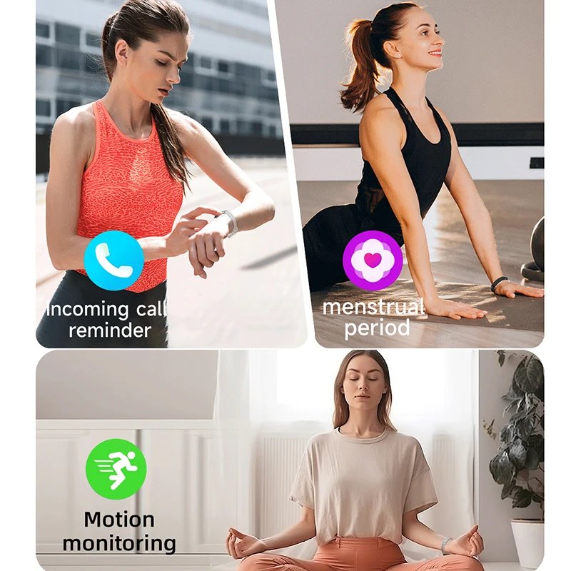 New Health Smart Bracelet Men Women Fitness Sports Band Stress Test HRV Monitor Waterproof Pedometer Smart Watch for Android iOS