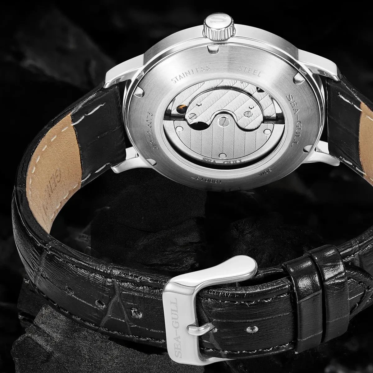 Seagull New Business Watch Men’s Mechanical Wristwatches 50m Waterproof Leather Valentine Male Watches relogio masculino 6075 Seagull New Business Watch Men's Mechanical Wristwatches 50m Waterproof Leather Valentine Male Watches relogio masculino 6075