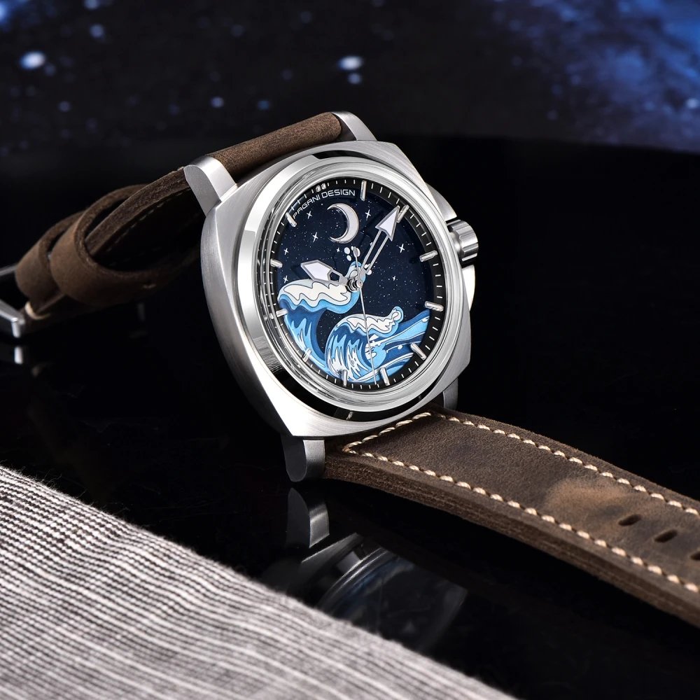 PAGANI DESIGN 2024 43MM Men's Automatic Mechanical Watches NH35A Stainless Steel Adventure Diving Clock relogios masculino