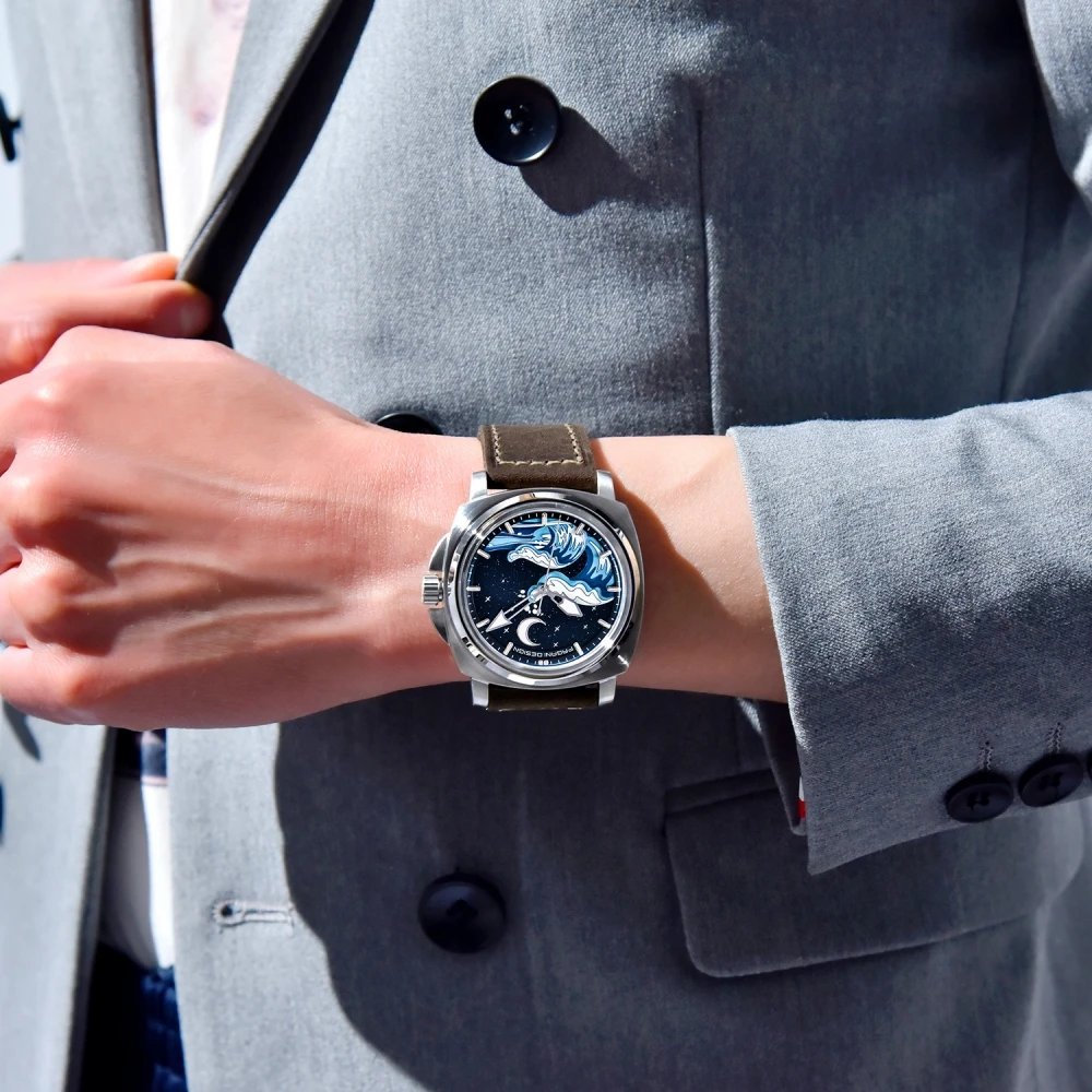 PAGANI DESIGN 2024 43MM Men's Automatic Mechanical Watches NH35A Stainless Steel Adventure Diving Clock relogios masculino