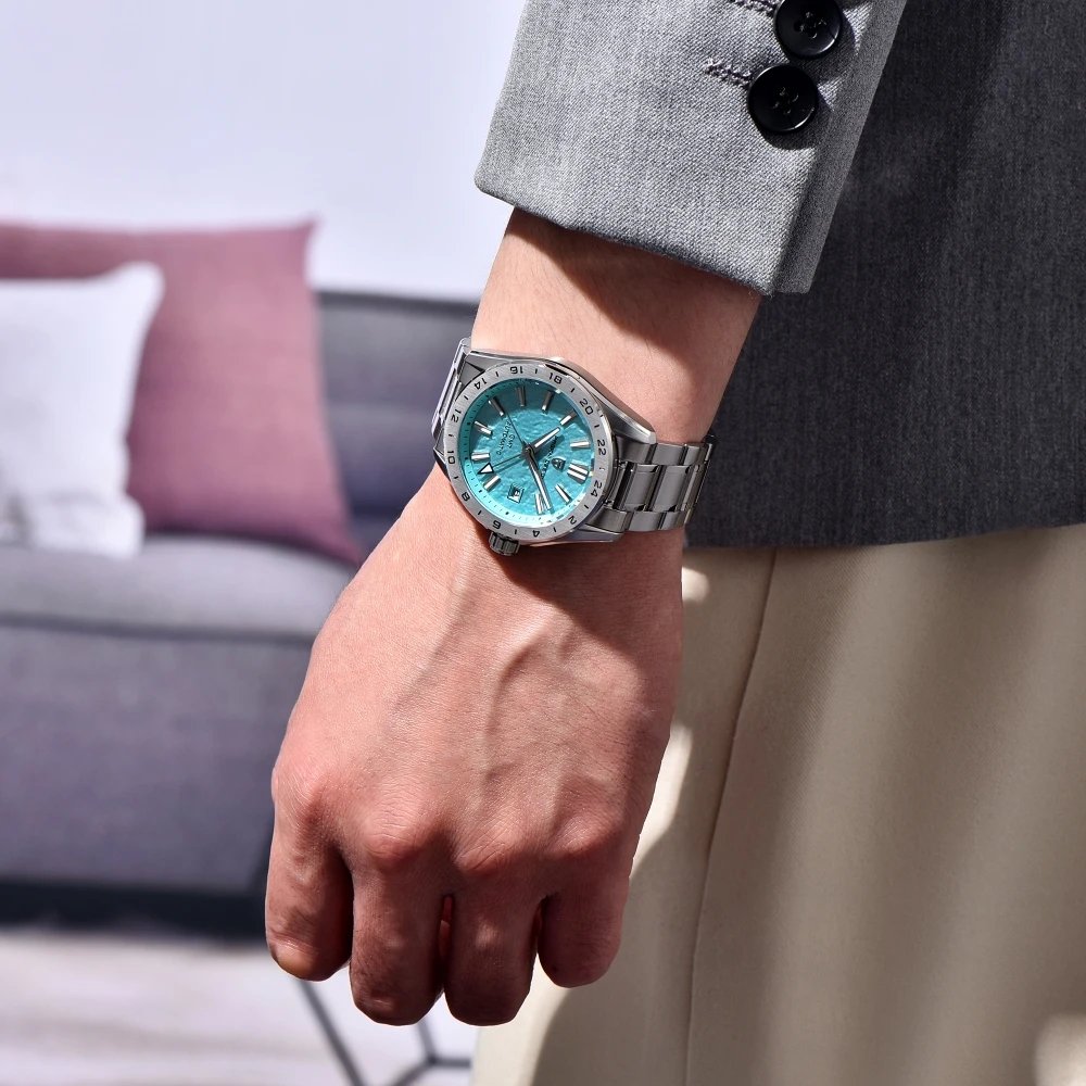 PAGANI DESIGN 2025 New 39mm Desert Texture Luxury Men Watches GMT Automatic Mechanical Business Dress Sapphire 10Bar Luminous ﻿