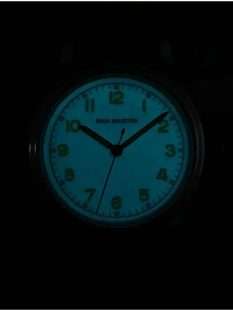 San Martin 38.5mm Niche Automatic Mechanical Wristwatche Men NH35 Military Watches Sapphire часы мужские наручные 10Bar SN0108