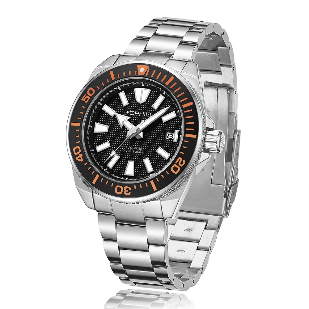 TOPHILL High Quality 30Bar Automatic Mechanical Watches Men's Diving Watch NH35 Waterproof Sapphire Super Luminous Wristwatches