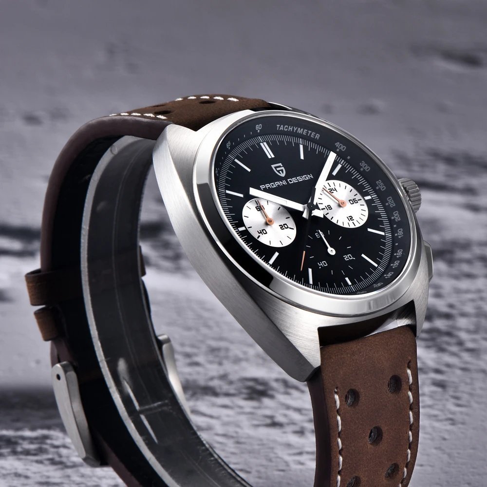 PAGANI DESIGN Men's Watches Luxury Quartz Wrist Watch For Men AR Sapphire Speed Chronograph Retro Dial Clock Reloj Hombre 2023